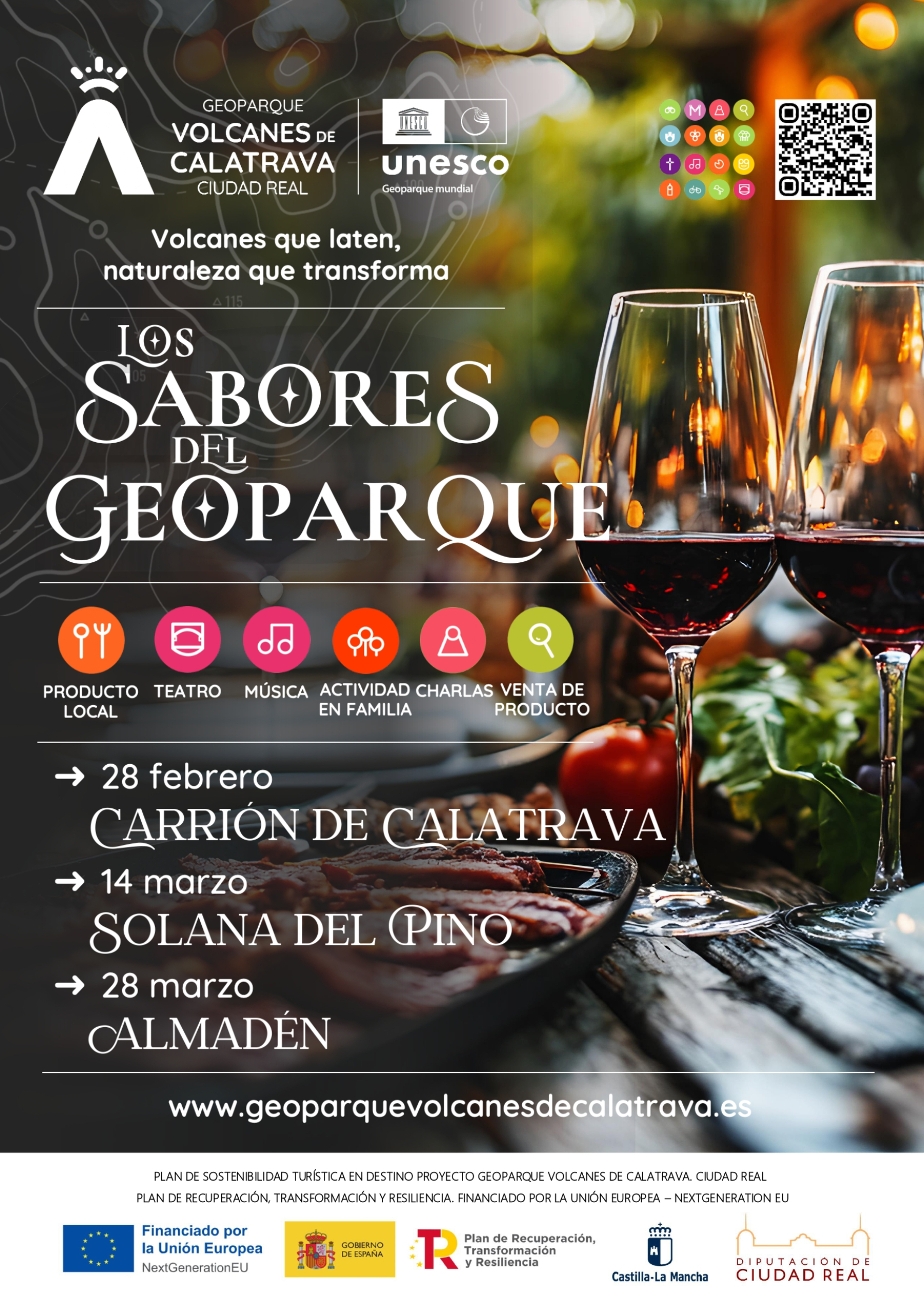 Carrión de Calatrava, Solana del Pino y Almadén acogerán la iniciativa “Los Sabores del Geoparque” impulsada por la Diputación para promocionar el turismo geológico, sostenible y el producto local