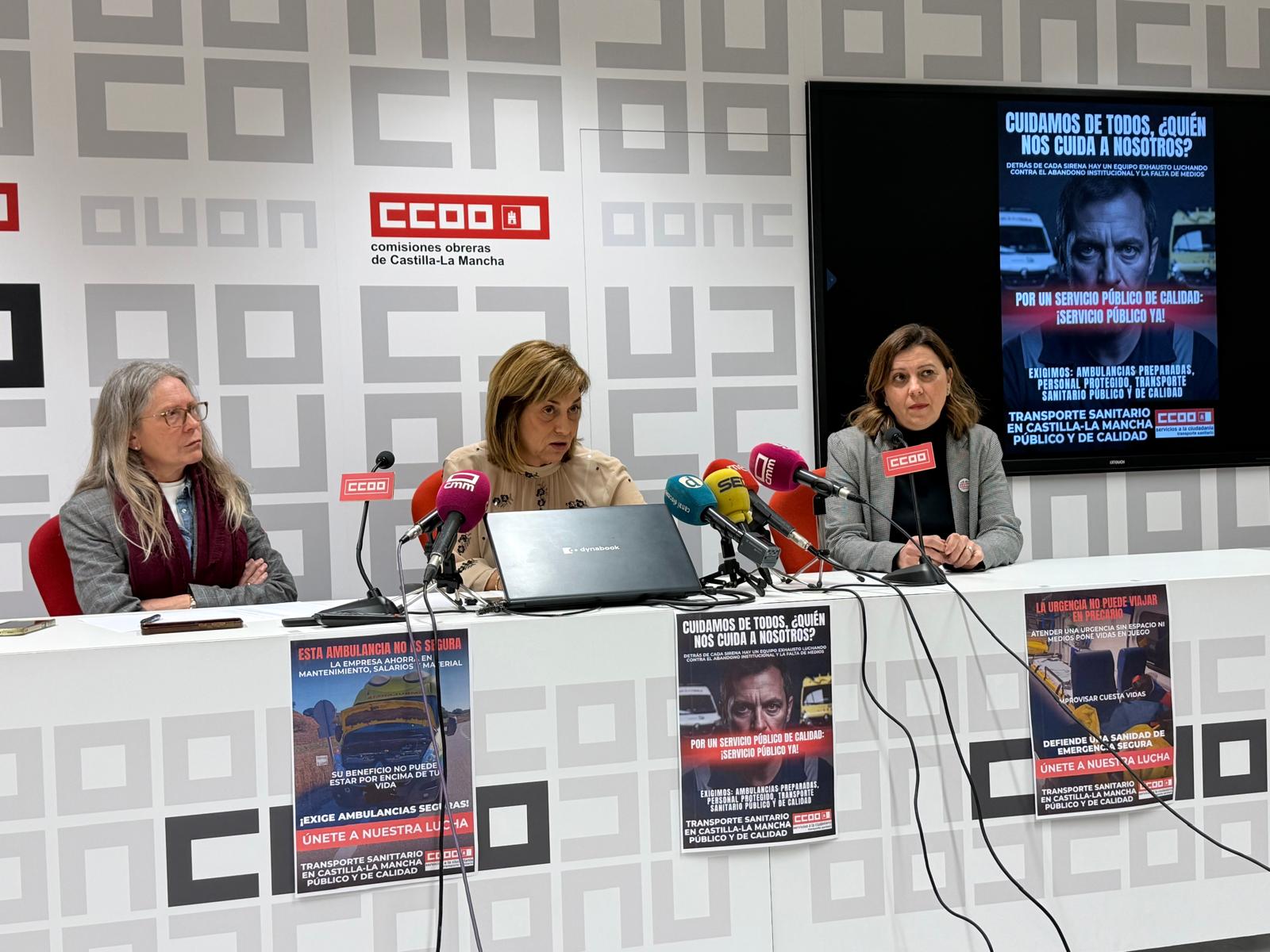 CCOO recogerá firmas para solicitar al SESCAM la gestión directa del servicio de ambulancias