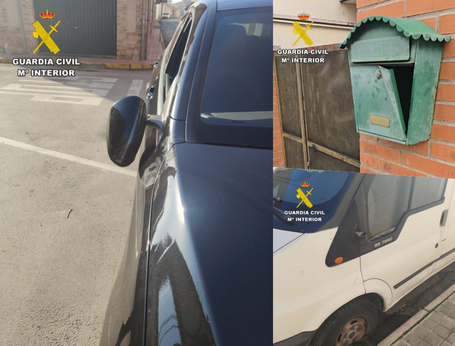 La Guardia Civil esclarece 29 daños a vehículos y buzones en Carrión de Calatrava, con pérdidas de 10.000 euros 1 danosvehciulos carrion calatrava 8