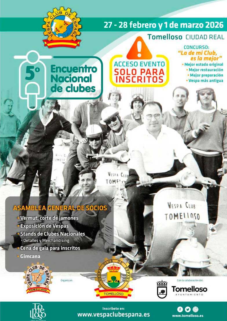 Tomelloso se prepara para el 5º Encuentro Nacional de Vespas: Pasión y tradición