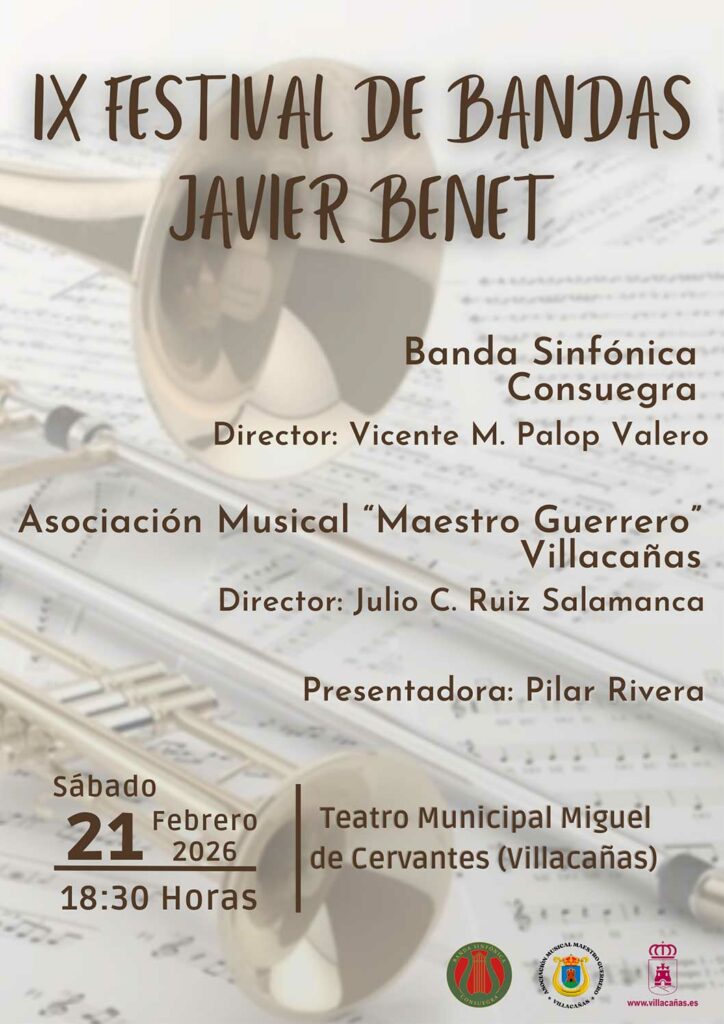 El Teatro Municipal “Miguel de Cervantes” acoge el IX Festival de Bandas “Javier Benet” 1 El Teatro Municipal “Miguel de Cervantes” acoge el IX Festival de Bandas “Javier Benet”