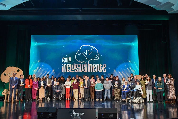 Fundación Eurocaja Rural reconoce en la 'Gala Inclusivamente' iniciativas que impulsan el empleo y la creatividad de personas con discapacidad