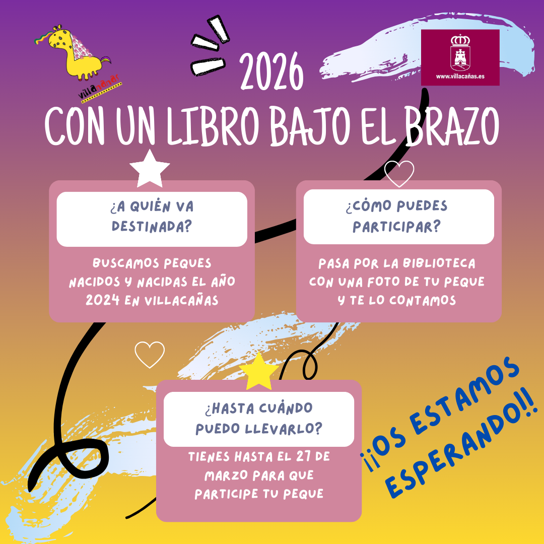 Villacañas, a través de la Biblioteca Municipal, lanza la actividad “Con un libro bajo el brazo” dirigida a niños nacidos en 2024
