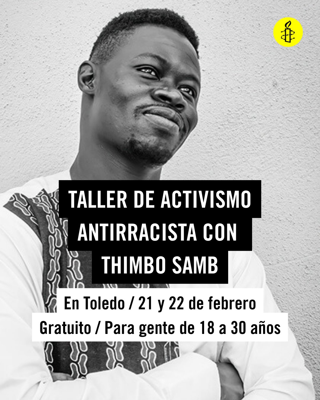 Un taller en Toledo invita a jóvenes a movilizarse por un mundo más justo y antirracista junto al activista Thimbo Samb