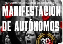 La Plataforma por la Dignidad de los Autónomos 30N convoca nuevas movilizaciones el (30F) 2 de marzo en toda España
