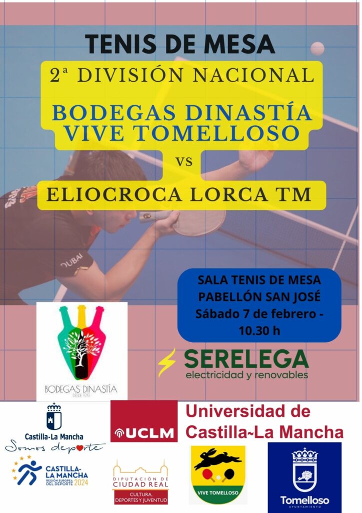 ¡Este sábado vive la emoción del tenis de mesa en Tomelloso! 1 tenisdemesatomelloso