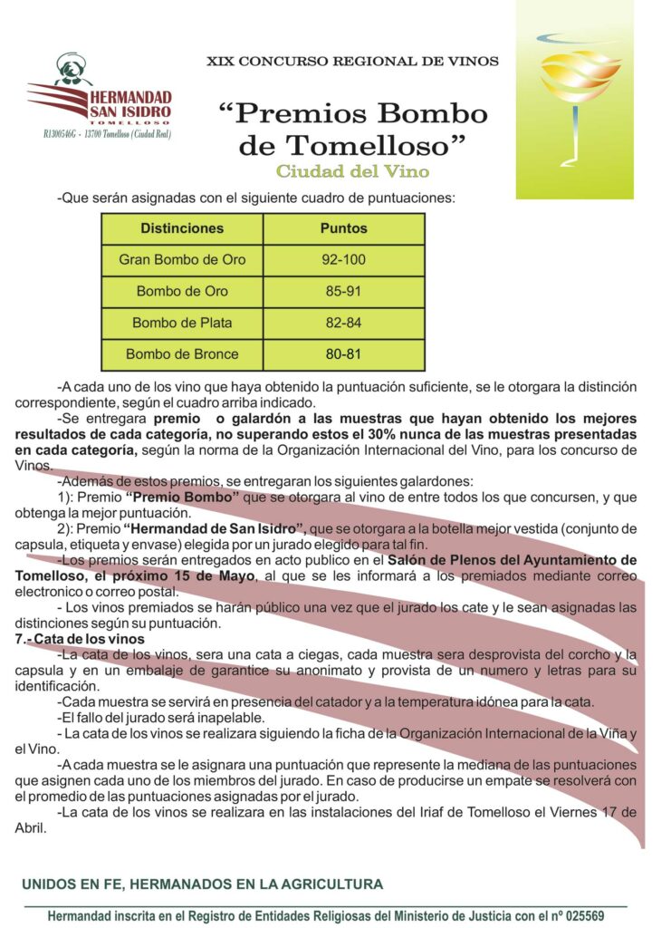 Tomelloso presenta la XIX edición de los Premios Bombo con una nueva categoría para bebidas aromatizadas a base de vino 4 bases premios bombo 3