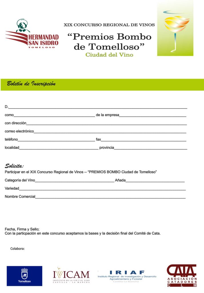 Tomelloso presenta la XIX edición de los Premios Bombo con una nueva categoría para bebidas aromatizadas a base de vino 5 bases premios bombo 4