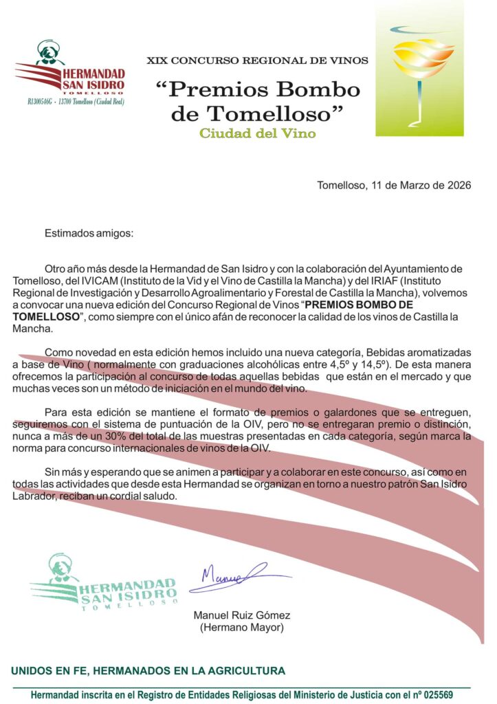 Tomelloso presenta la XIX edición de los Premios Bombo con una nueva categoría para bebidas aromatizadas a base de vino 2 bases premios bombo