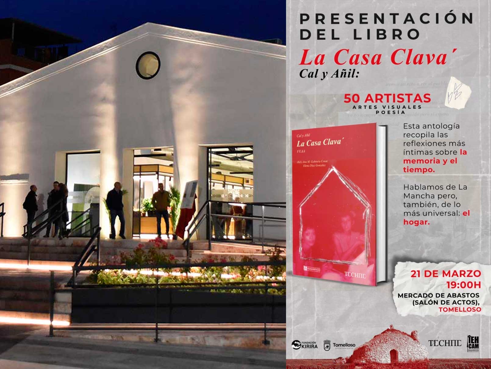 Grupo Artístico Téchne presentará la antología “Cal y Añil”, titulada La casa clava’, en el Mercado de Abastos