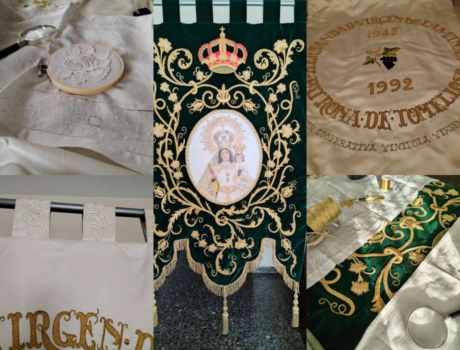 La Hermandad de la Virgen de las Viñas restura uno de sus grandes símbolos devocionales: el estandarte de la patrona de Tomelloso