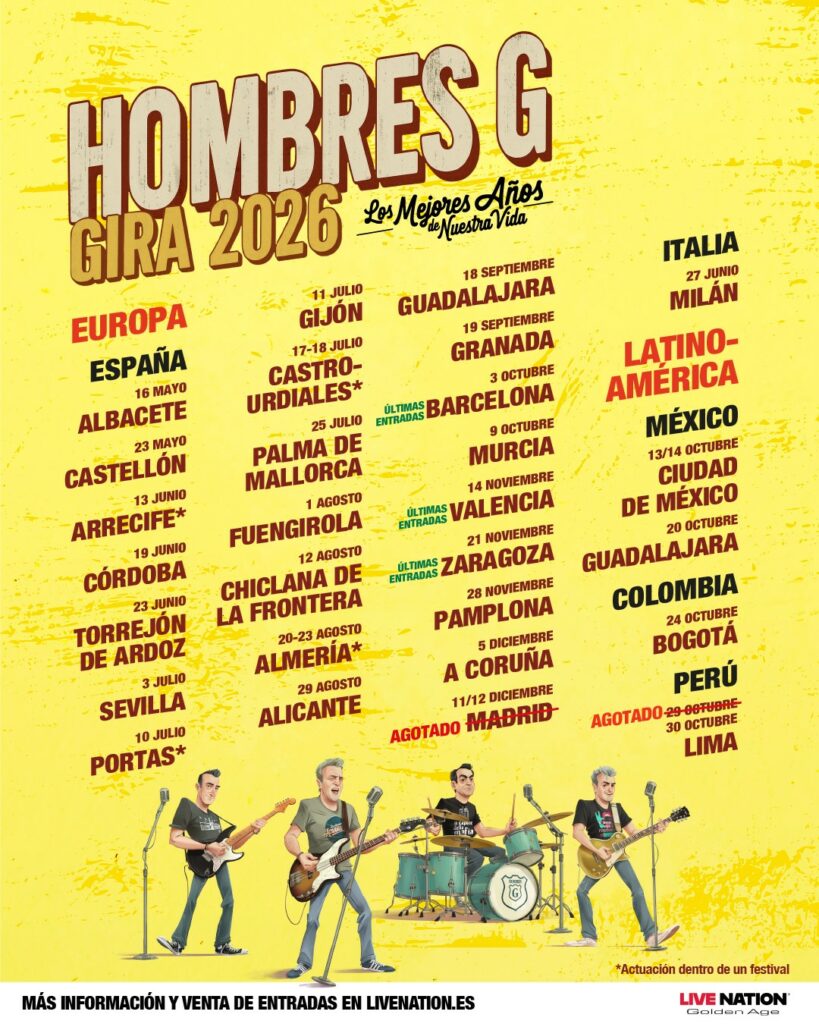 Hombres G anuncian nuevas fechas en España y Latinoamérica 1 hombresg