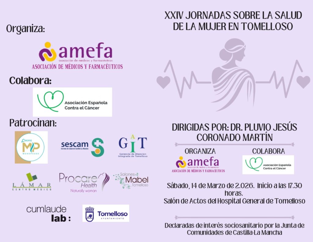 El Hospital de Tomelloso albergará las XXIV Jornadas sobre la Salud de la Mujer que arrancarán el 14 de marzo 1 jornadassaludpluvio