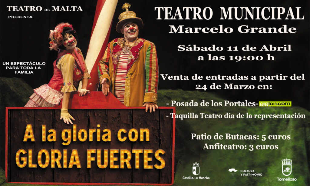 El Teatro Municipal Marcelo Grande acoge “A la gloria con Gloria Fuertes”, una cita para disfrutar en familia 1 la gloria con gloria fuertes