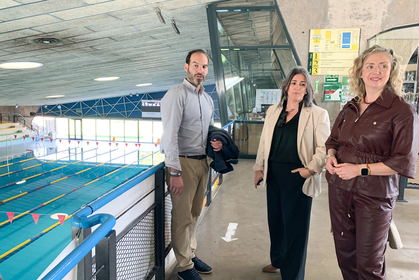 La vicepresidenta de la Diputación Patricia Saldaña visita las instalaciones de la Ciudad Deportiva