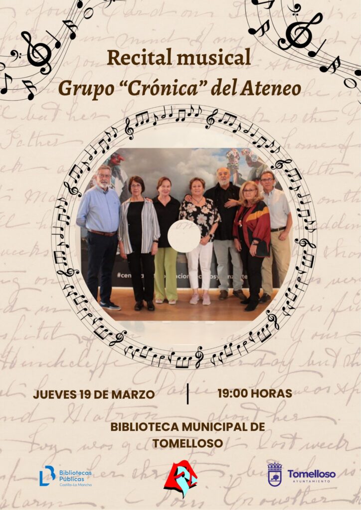 Tomelloso celebrará el Día Mundial de la Poesía con un recital que une música, emoción y grandes nombres de la literatura 1 recital musica dia poesia