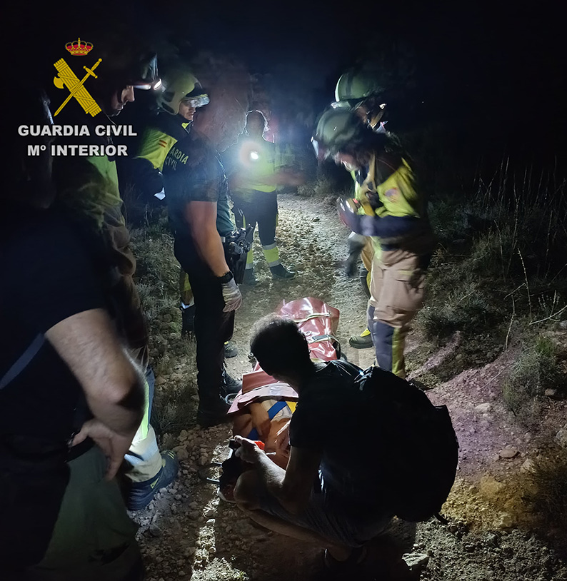 La Guardia Civil de Albacete rescata a un joven que se había accidentado cuando practicaba barranquismo