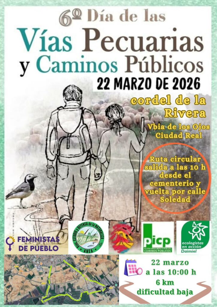 Castilla-La Mancha celebra el próximo domingo 22 de marzo el 6º Día de las Vías Pecuarias y los Caminos Públicos 6 viaspecuarias 2