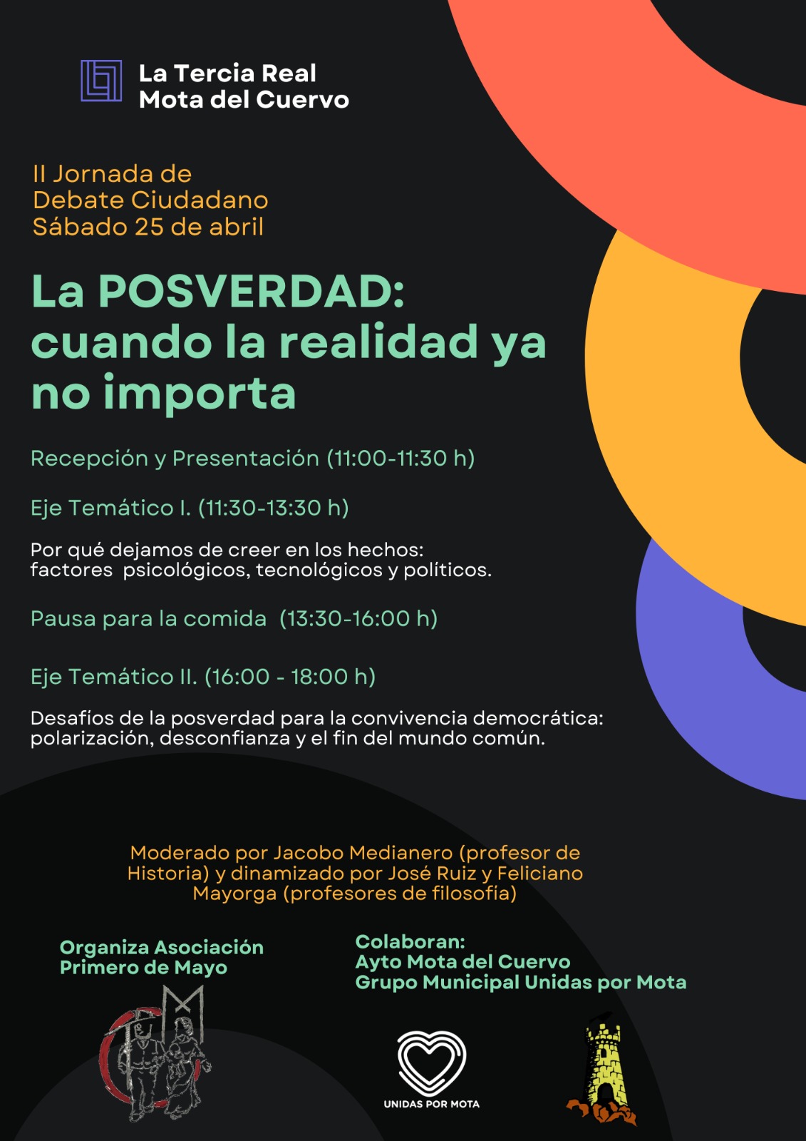 La Asociación 1º de Mayo organiza en Mota del Cuervo las II Jornadas de Debate Ciudadano dedicadas a la posverdad
