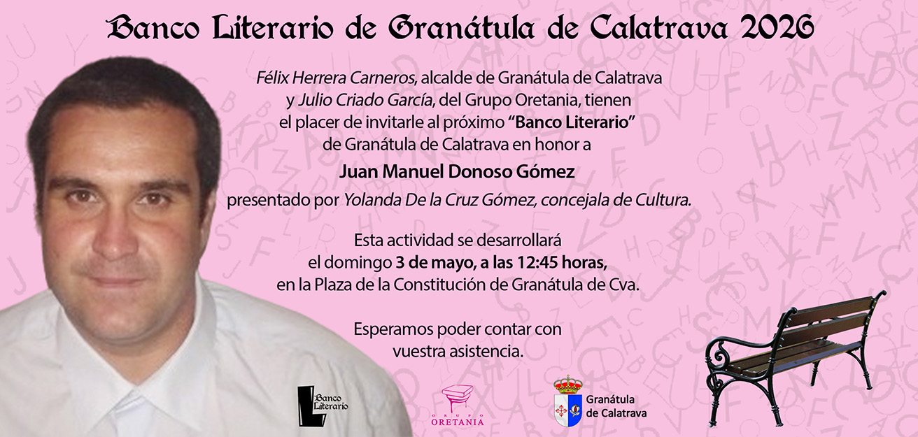 Granátula de Calatrava nombra al historiador y arqueólogo Juan Manuel Donoso como Banco Literario 2026