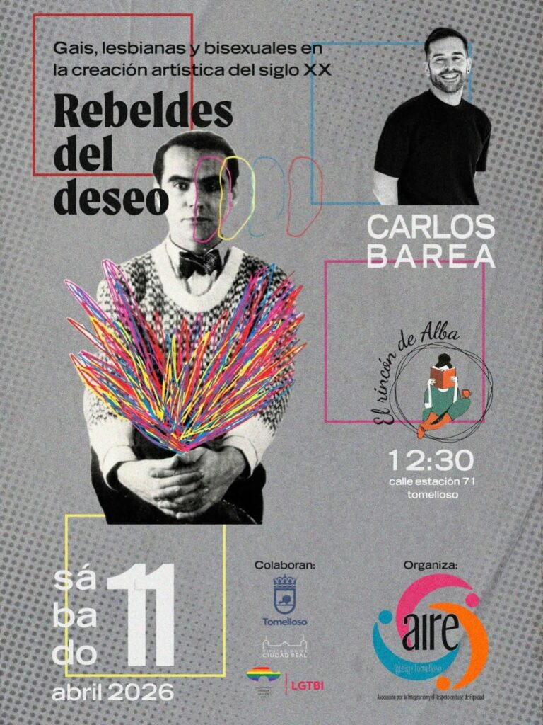 Carlos Barea presenta en Tomelloso el libro “Rebeldes del deseo” para rescatar la memoria cultural que durante décadas fue silenciada 1 carlos barea rebeldes del deseo