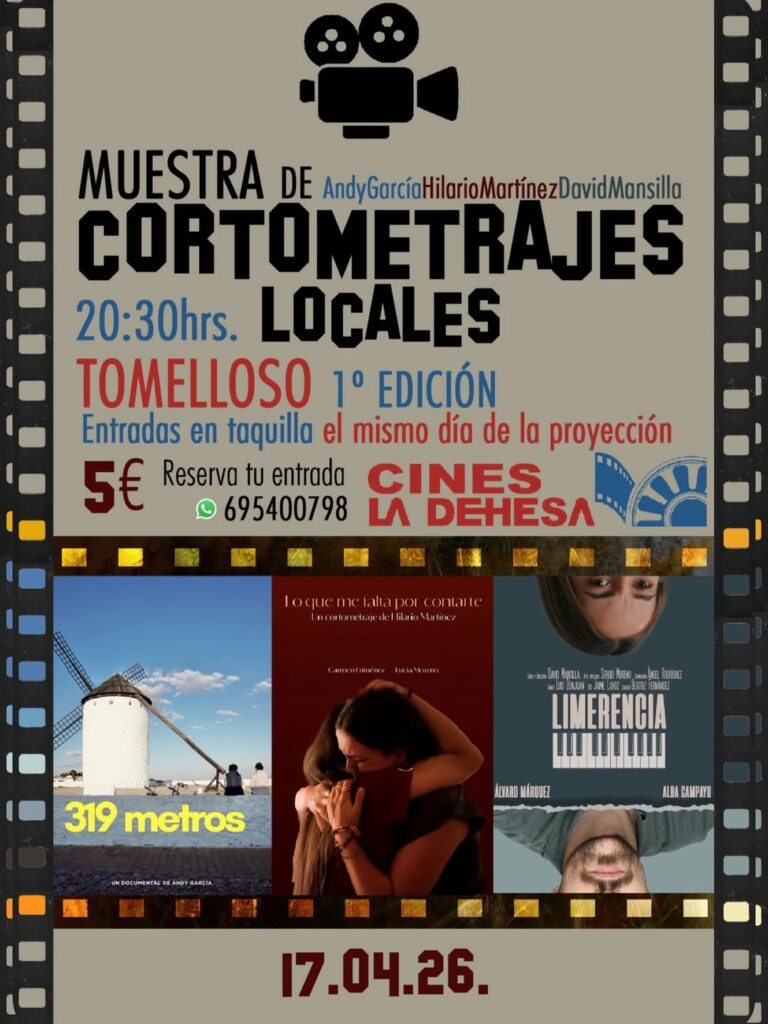 Tomelloso se cita con su gran noche de cine: llega la I Muestra de Cortometrajes Locales 1 cortos tomelloso