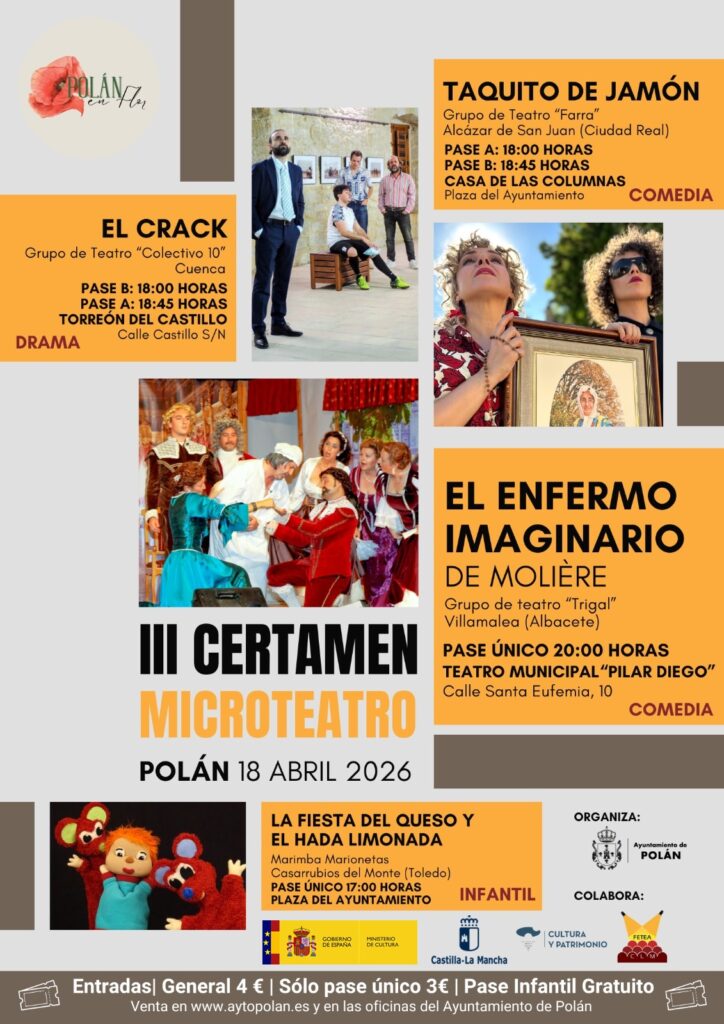 Castilla-La Mancha acoge un intenso fin de semana de teatro aficionado con el III Certamen de Microteatro de Polán y nuevas funciones del circuito Aficiona-T 2026 1 fetea teatro