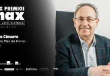 Jesús Cimarro, Premio Max de honor 2026 Jesús Cimarro, Premio Max de honor 2026