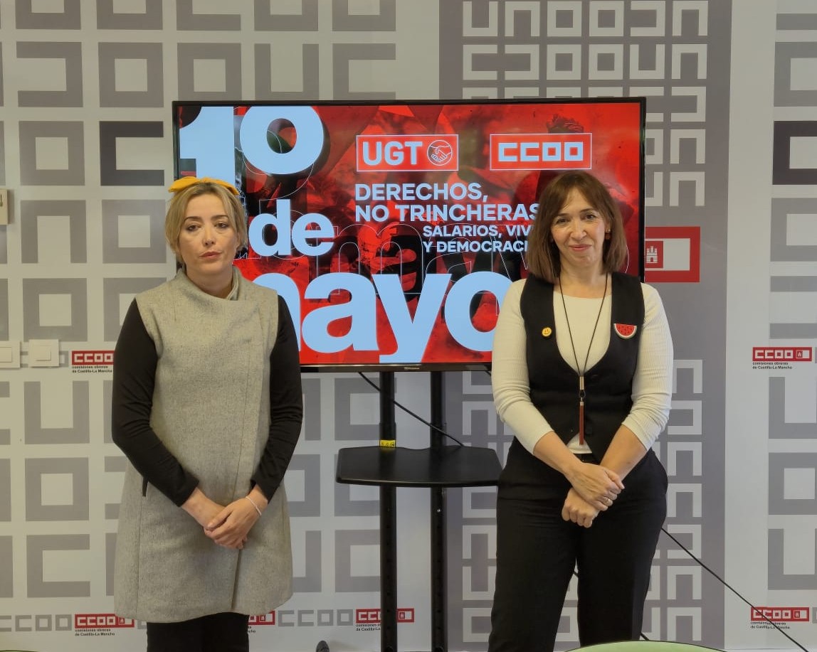 CCOO y UGT de Ciudad Real llaman a la movilización este 1º de Mayo para exigir derechos, salarios, vivienda y democracia