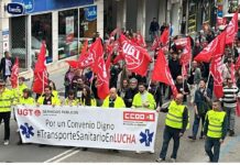 UGT se reúne con el Sescam por el contrato del transporte sanitario y confirma un escenario de congelación salarial indefinida para estos trabajadores y trabajadoras UGT se reúne con el Sescam por el contrato del transporte sanitario y confirma un escenario de congelación salarial indefinida para estos trabajadores y trabajadoras