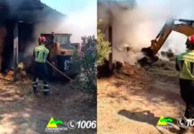 Los bomberos de Tomelloso intervienen en un fuego originado en un apilamiento de paja en Argamasilla de Alba Los bomberos de Tomelloso controlan un fuego en un apilamiento de paja en Argamasilla de Alba