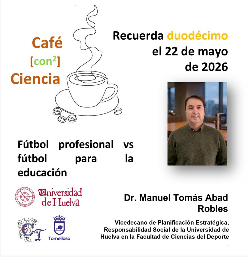 El duodécimo Café con Ciencia llegará al Casino de Tomelloso con una charla sobre fútbol y educación 2 El duodécimo Café con Ciencia llegará al Casino de Tomelloso con una charla sobre fútbol y educación