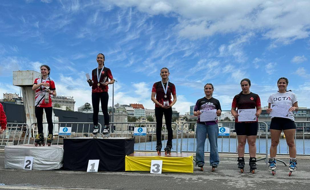 Orgullo tomellosero en la Lucas Roller Week: oro para Clara Serna y bronce para Inmaculada García