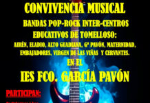 La música vuelve a unir a Tomelloso en una convivencia musical intercentros con cinco bandas pop-rock La música vuelve a unir a Tomelloso en una convivencia musical intercentros con cinco bandas pop-rock
