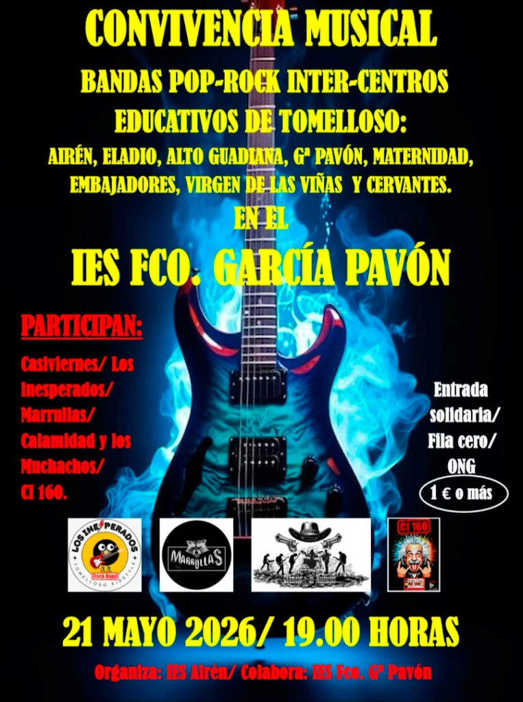 Pop-rock, institutos y solidaridad: Tomelloso celebra una cita musical intercentros