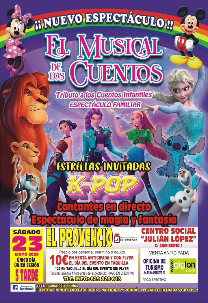 El Provencio recibe “El Musical de los Cuentos”, una cita familiar con música y mucha fantasía