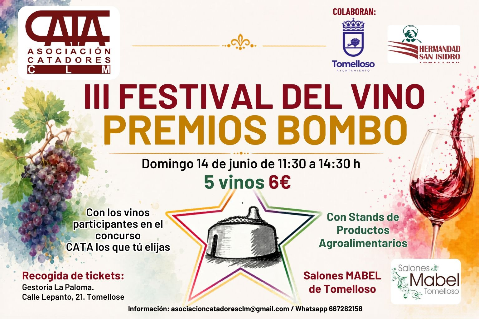 Tomelloso acoge el III Festival del Vino Premios Bombo con cinco vinos por 6 euros