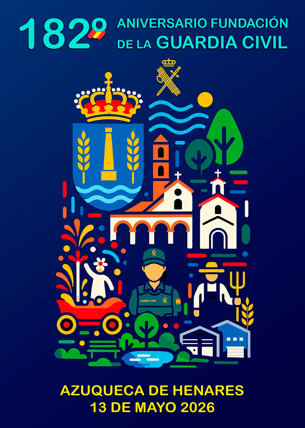 La Guardia Civil de Guadalajara celebra el 182.º aniversario de su fundación en Azuqueca de Henares
