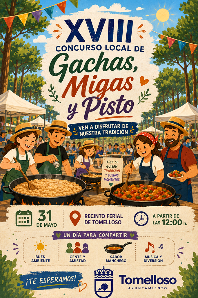 Tomelloso celebrará el Día de Castilla-La Mancha con un fin de semana de tradición, sabores y cultura popular 2 la concejalia de festejos presenta una completa y atractiva oferta para disfrutar en tomelloso del dia de castilla la mancha 8931