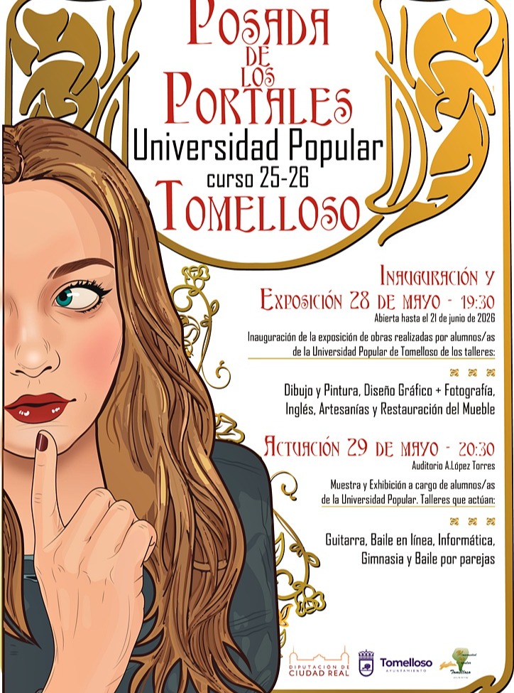La Universidad Popular de Tomelloso llenará la Posada de los Portales de arte, talento y cultura local