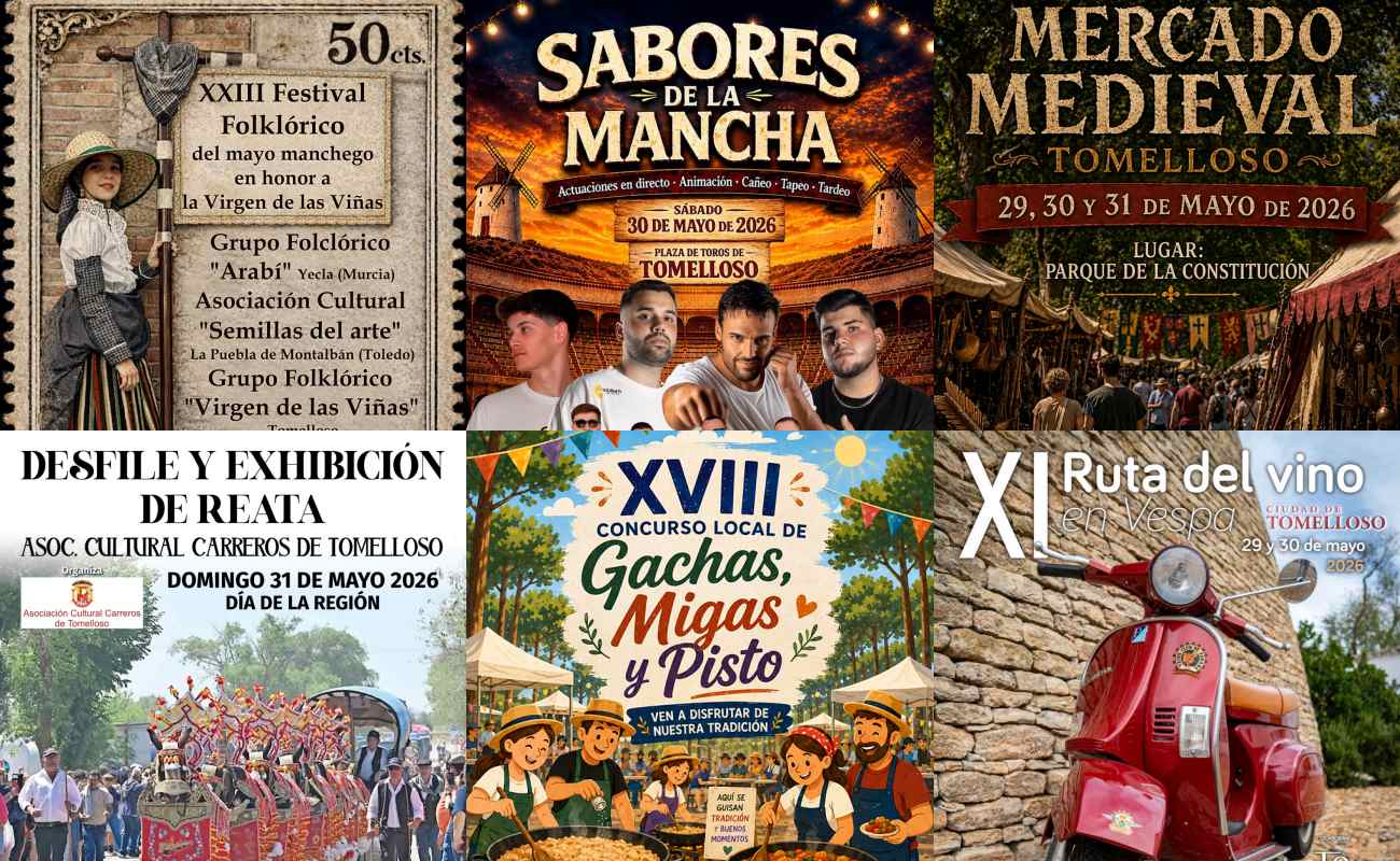 Tomelloso celebrará el Día de Castilla-La Mancha con un fin de semana de tradición, sabores y cultura popular