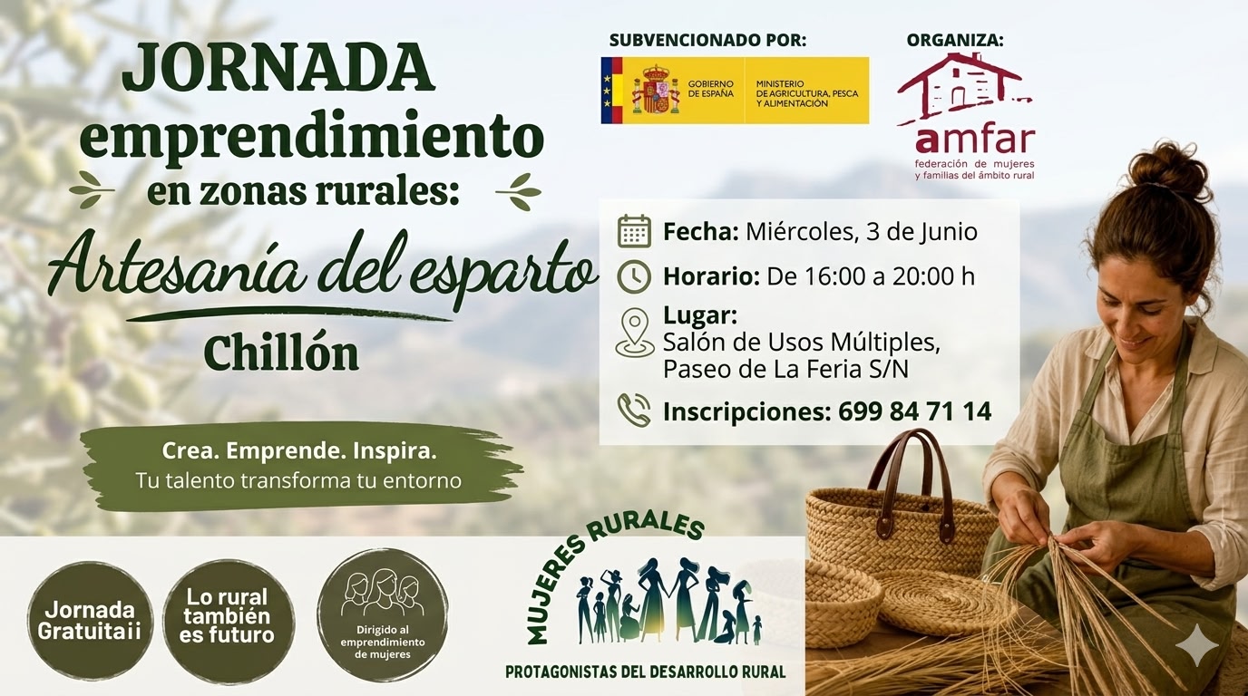 AMFAR impulsa el emprendimiento femenino en Chillón a través de la artesanía del esparto