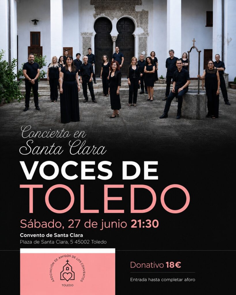 La Asociación de Amigos de los Conventos de Toledo inaugura las Veladas de Santa Clara de este verano con música y experiencias gastronómicas en un enclave patrimonial único 2 asociacionconventostoledo 3