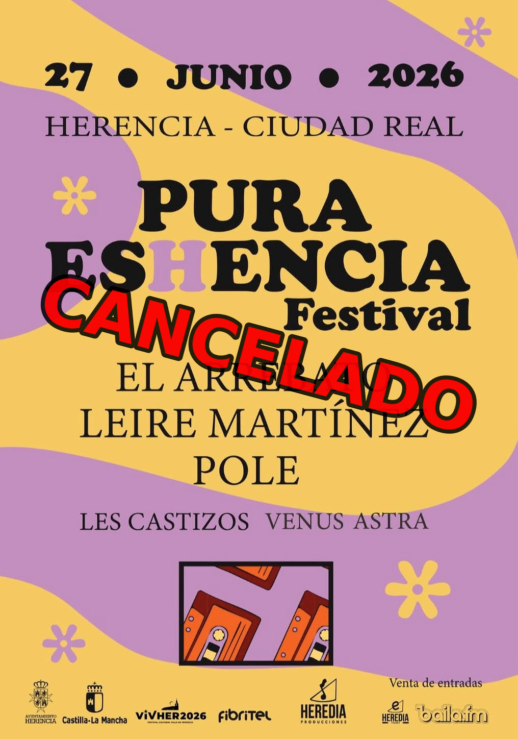 El Festival Pura Eshencia cancela su primera edición en Herencia