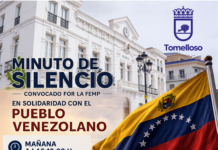 El Ayuntamiento de Tomelloso se suma al minuto de silencio en solidaridad con el pueblo venezolano El Ayuntamiento de Tomelloso se suma al minuto de silencio en solidaridad con el pueblo venezolano