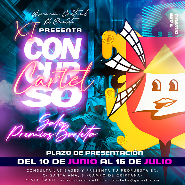 El Burleta convoca el XI Concurso del Cartel Anunciador de la XXXIV Gala Premios Burleta 2026