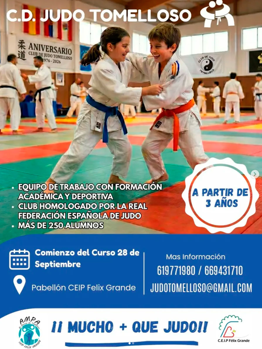 El Club de Judo Tomelloso inicia una nueva etapa en el CEIP Félix Grande con “misma esencia” y nuevos grupos