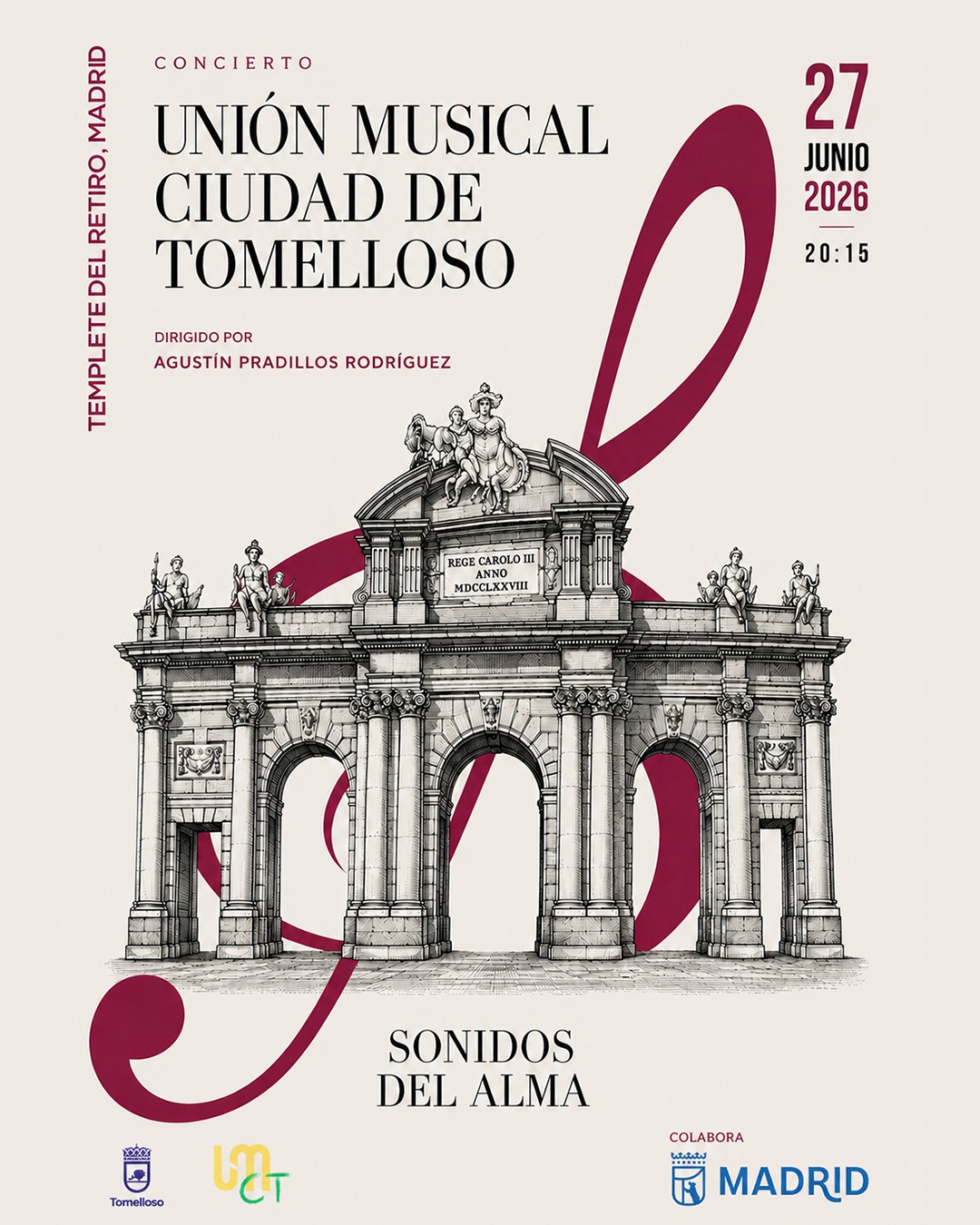La Unión Musical Ciudad de Tomelloso actuará este sábado en el Templete del Retiro de Madrid con “Sonidos del Alma”