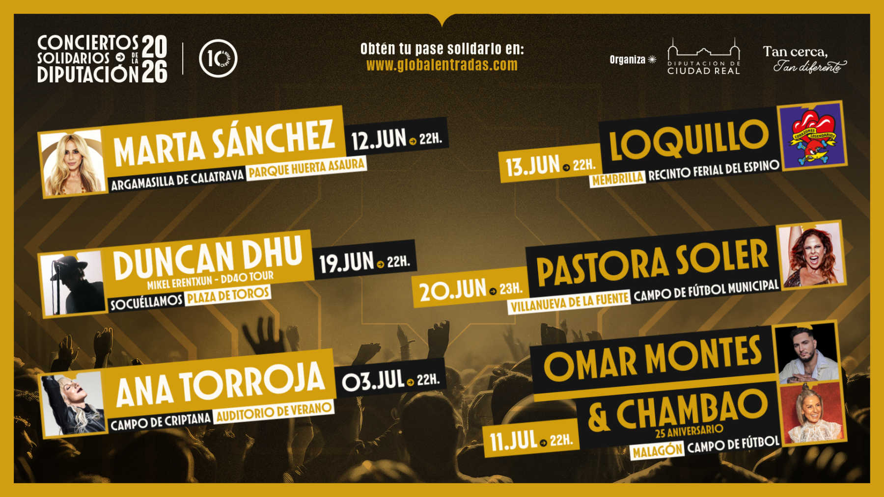 Un recurso especial en materia de contratación obliga a aplazar los Conciertos Solidarios de la Diputación de Ciudad Real