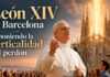 León XIV en Barcelona exponiendo la verticalidad del perdón León XIV en Barcelona exponiendo la verticalidad del perdón